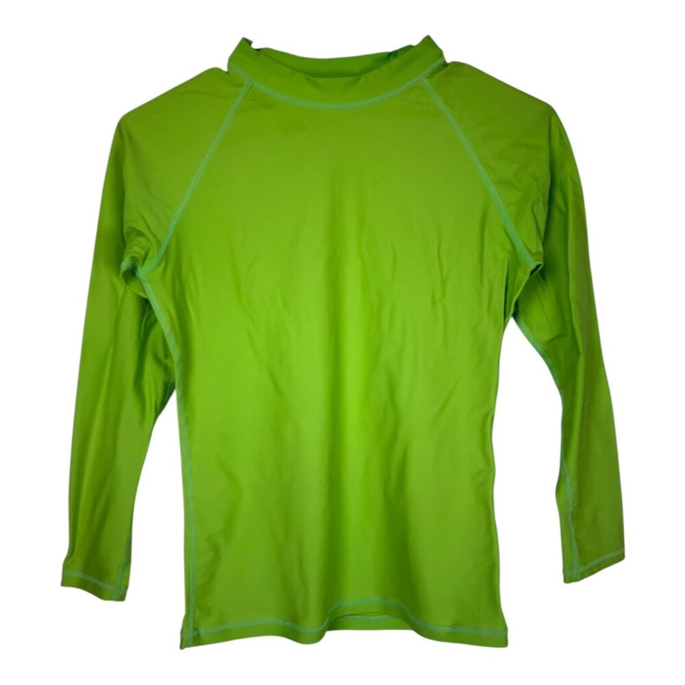 Dorado Resortwear Kids Lime Green Long Sleeve UPF 50+ Swim Shirt Size 12